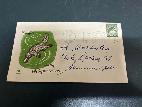 (1424) 25-8-2025 - Australia older FDC cover - platypus - 1959 - 1/