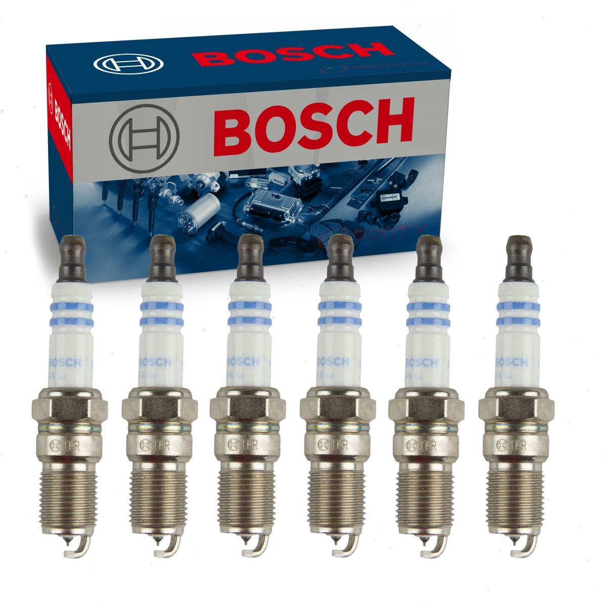 6 pc Bosch Double Iridium Spark Plugs for 1988 Oldsmobile Cutlass Calais nm