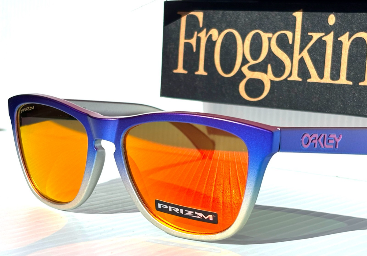 NEW Oakley FROGSKINS Pink Blue Silver Fade PRIZM Ruby Lens