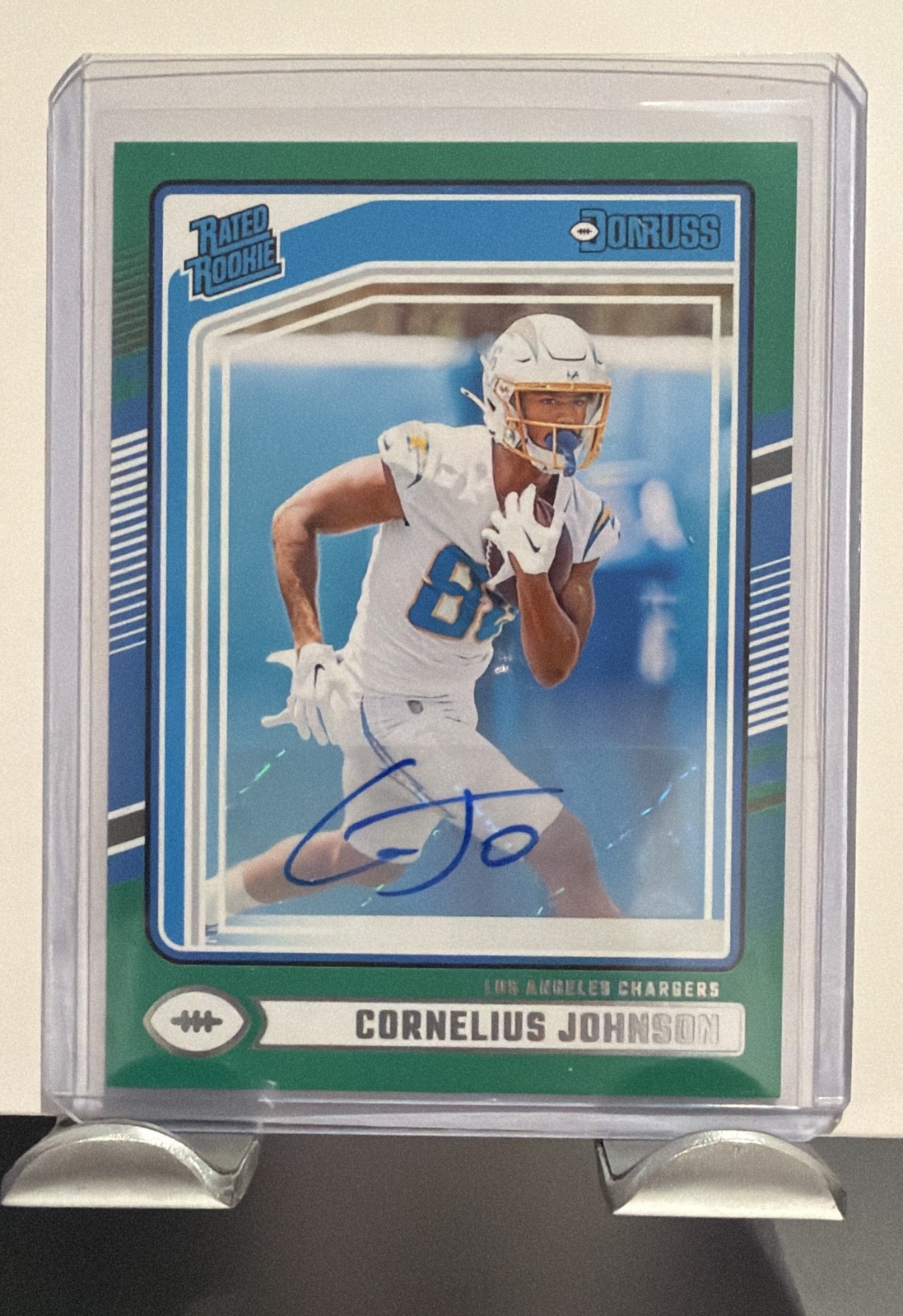 2024 Panini Donruss - Rated Rookie Cornelius Johnson #377 Green Autographs (AU)
