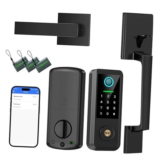 Fingerprint Smart Door Lock with Keyless Entry and Handle Set  