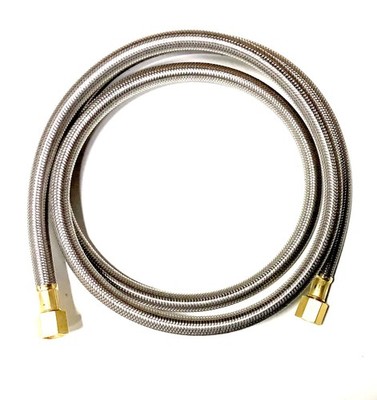 6FT Stainless Steel Braided Propane Hose Extension Assembly 3/8 Female Flare