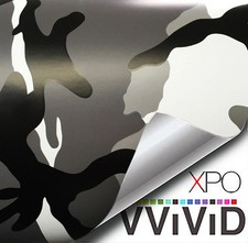 Vvivid 2020 Matte Snow Grayscale Camo Vinyl Car Wrap Film V500