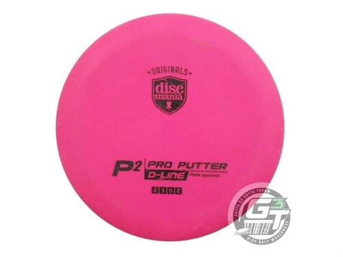 USED DiscMania D-Line P2 174g Pink Black Stamp Putter Golf Disc