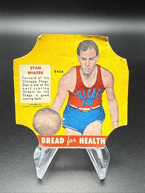 Vintage Stan Miasek Chicago Stags Bread for Health Di Cut 1950-1951 SSP Rare