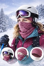 3 Piece Winter Warm Set Beanie Hat Neck Gaiter Headband Outdoor Sports