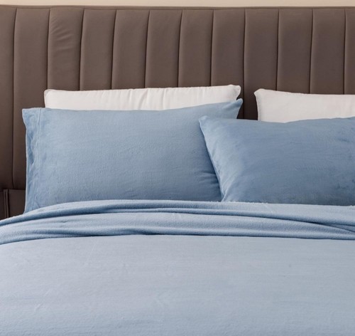 Great Bay Home King Extra Soft Velvet Plush King Micro Fleece Sheet Set King - Picture 5 of 6