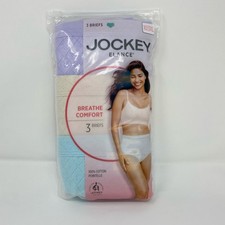 Jockey Elance Breathe Comfort Briefs 3-Pack, 100 Cotton Pointelle - Women s 10