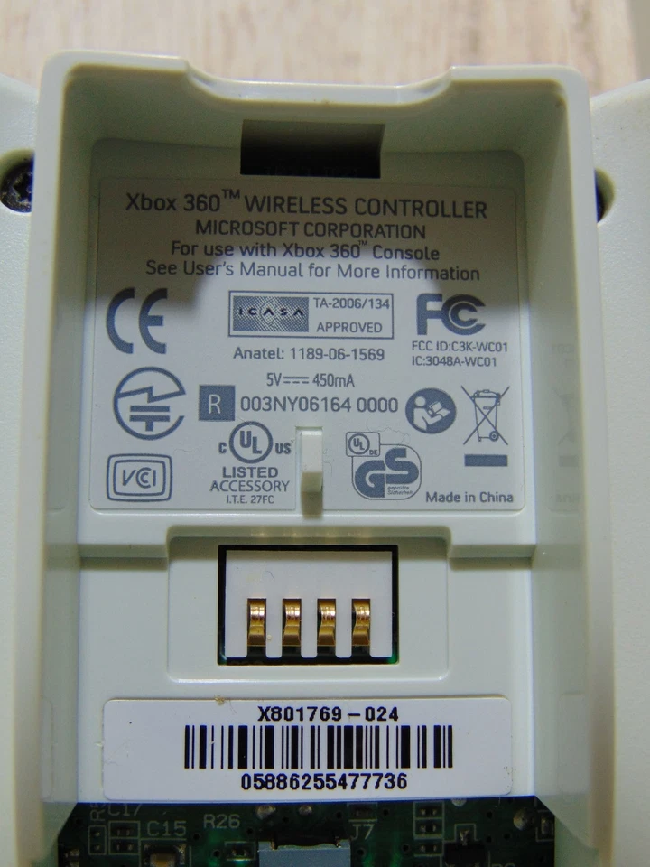 Controller Microsoft Xbox 360 Bianco-Originale Usato Testato 100% Funzionante - Immagine 3 di 3