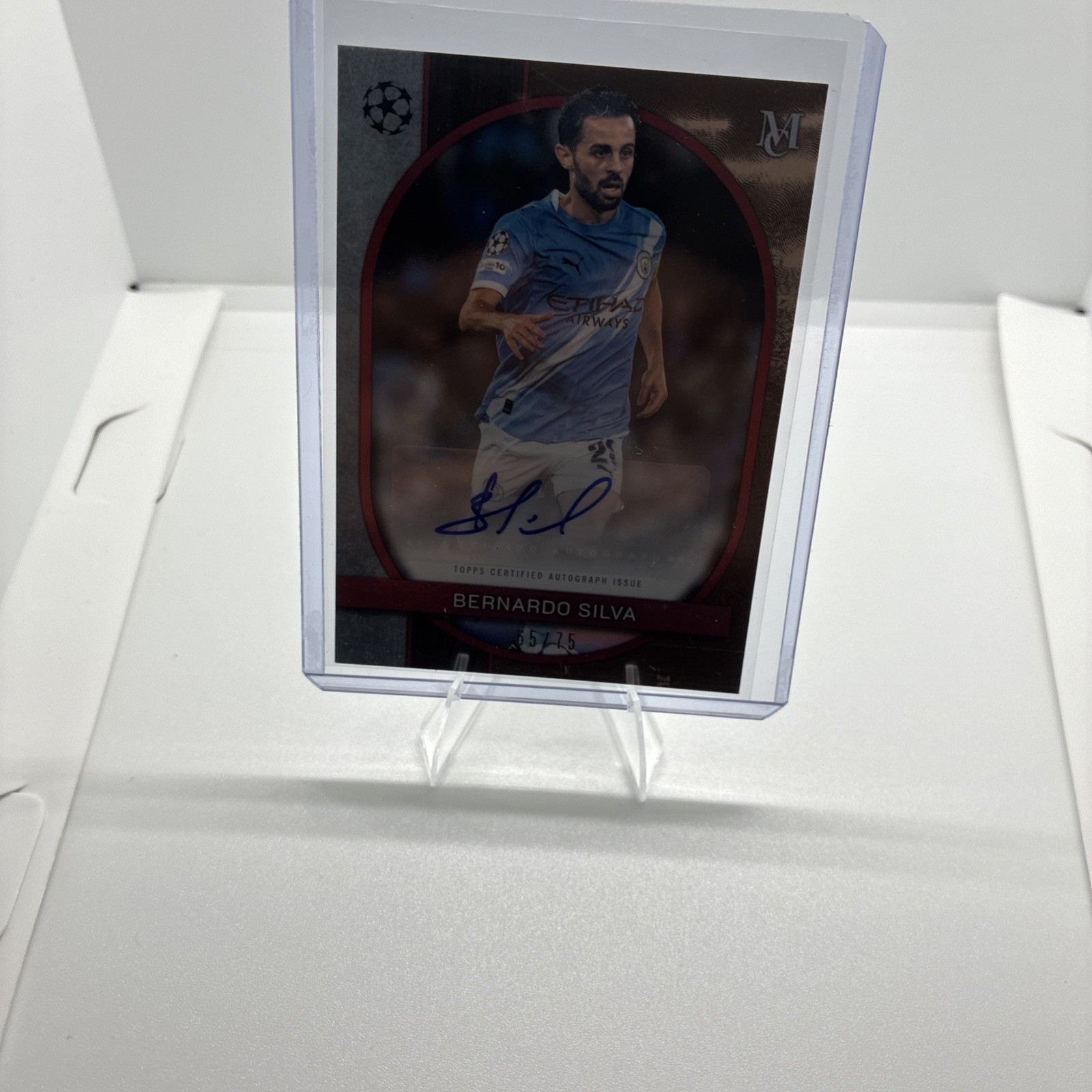 2025-26 Topps Museum Collection Bernardo Silva Red Ruby Auto /75