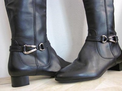 BALLY BLACK LEATHER BLOCK HEEL TRACY HIGH FASHION BOOT SZ 8/38 SIDE ZIP RT $1195
