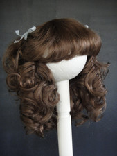 Puppenperücke aus Naturhaar Größe 14 (43 cm - 17"), Zwillingspuppe..