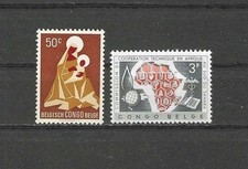 BELGIUM CONGO ,1959/60 , MIXED LOT OF 2 STAMPS , PERF , VLH