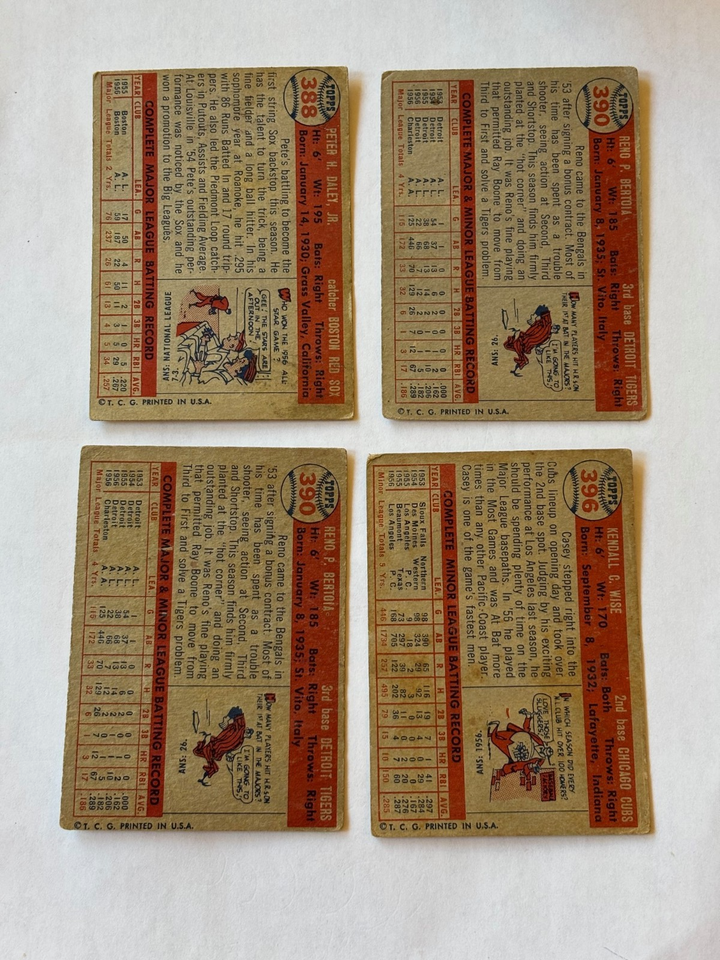 1957 Topps Baseball SINGLES HIGH NUMBERS, SP, 4th Series YOU PICK from ...