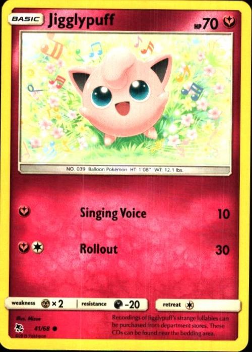Jigglypuff 41/68 C Hidden Fates Pokemon LP