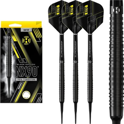 Harrows NX90 Black Softdarts 90% Tungsten Dart 18, 20g Darts Dartset Dartpfeile