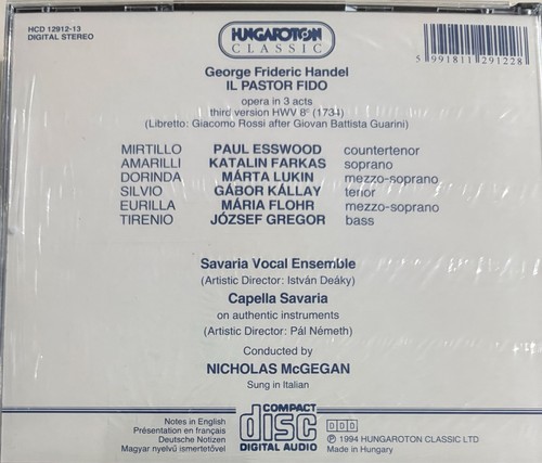 HANDEL - Il Pastor Fido - McGegan/Farkas 2 x CD BRAND NEW! - Picture 2 of 2
