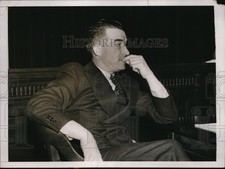 1937 Press Photo Al Simmons of Washington Senators at SEC hearing - nes34670