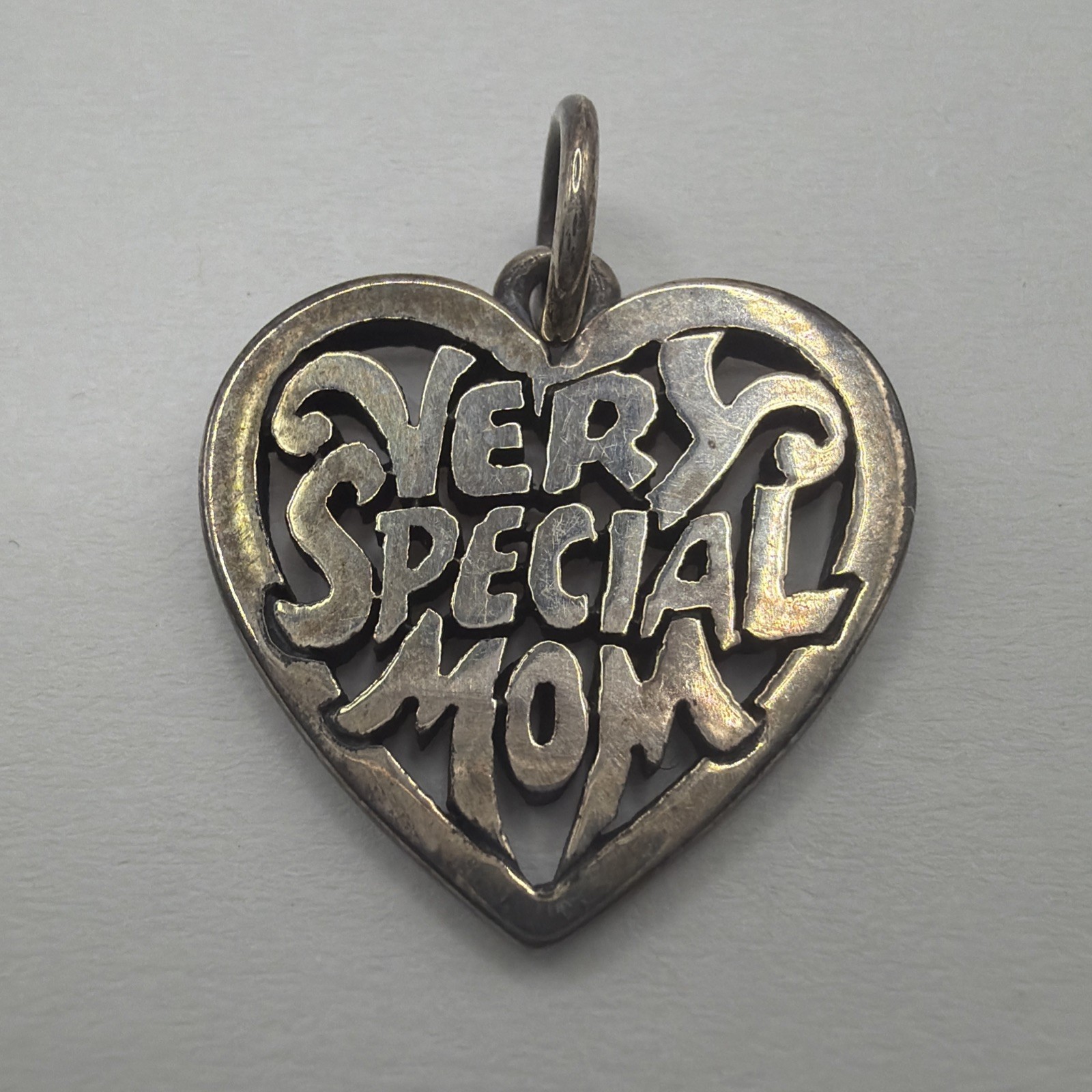 James Avery Sterling Silver Very Special Mom Heart Charm 2.57g #1