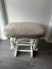 Nursery Glider Rocking Footstool Ottoman Stool with Cushion 
