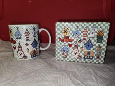 #ad Lang And Wise Coffee Mug Cup 1996 For Rent Birdhouse With Box $19.99