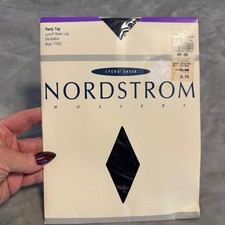 Vintage Nordstrom Lycra Sheer Pantyhose Sandaltoe Midnight Navy Size C