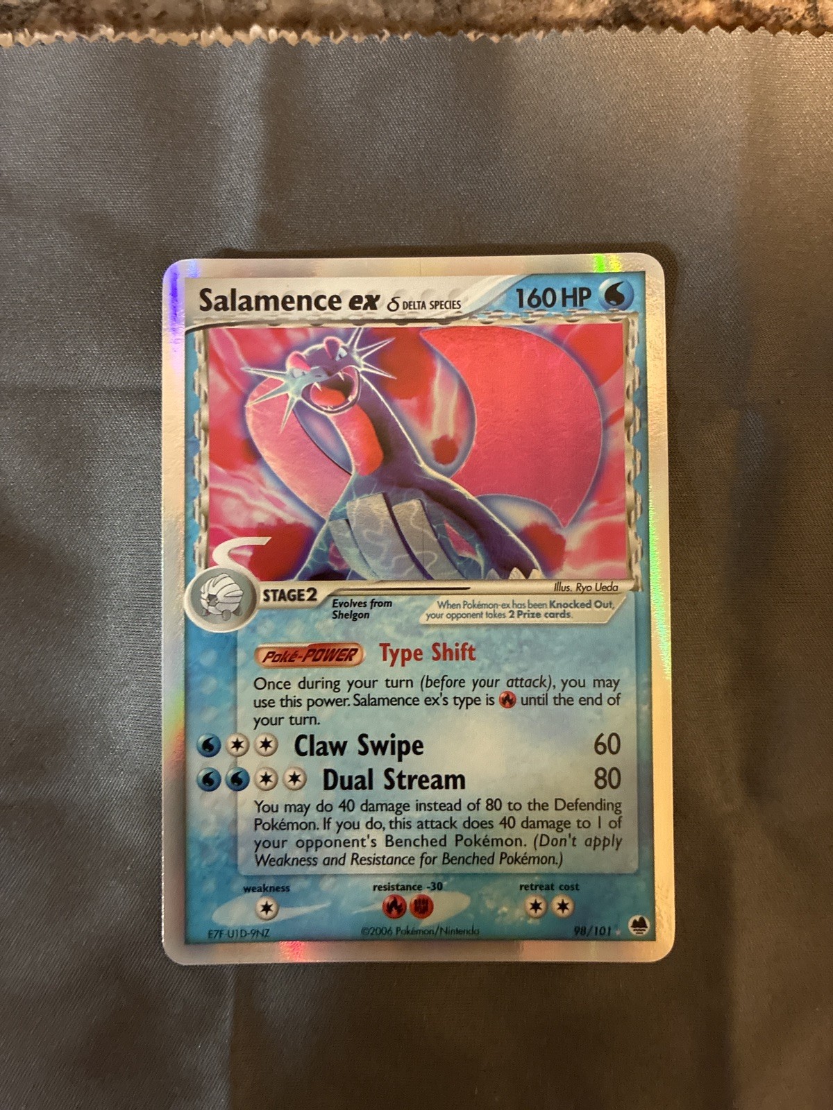 Pokemon EX Dragon Frontiers Salamence EX 98/101 Holo Delta Species NM
