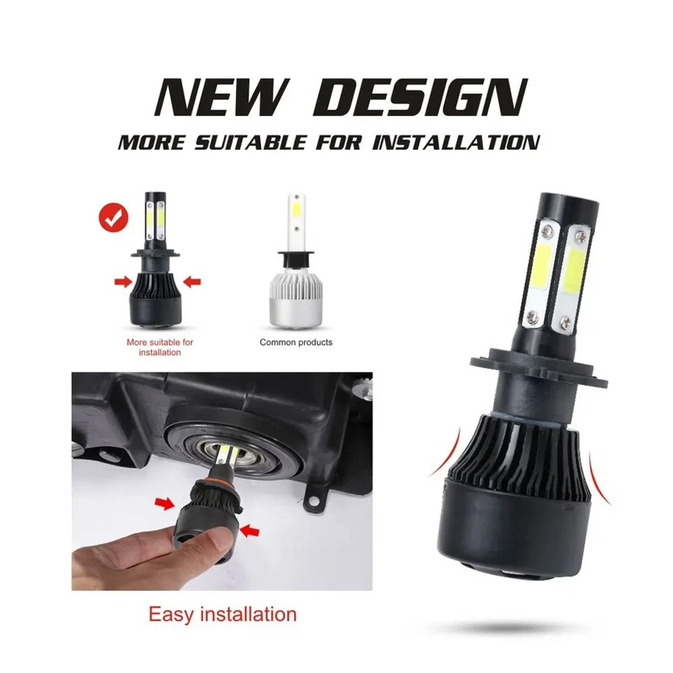 DOT Approved Pair 5x7 7x6 LED Headlights With H4 For Ford F650 F750 L9000 F 250 - Image 3 of 4