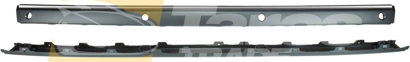 Bandeau de pare-choc arrière pour Mercedes Classe C W203 2000-2007 en ABS noir