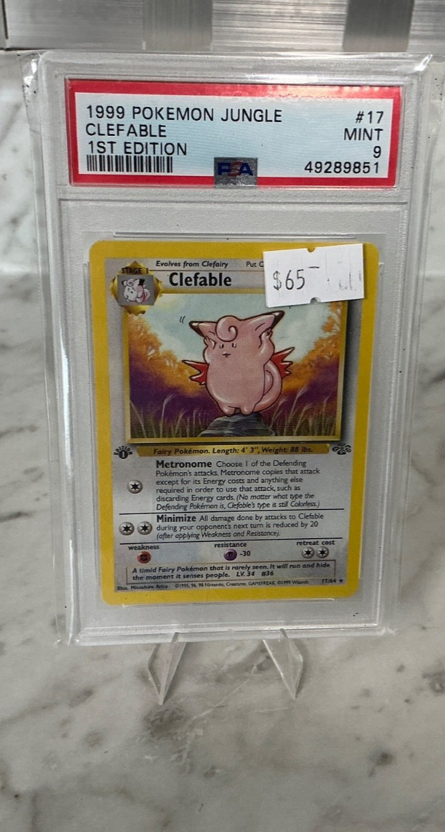Pokémon TCG Clefable Jungle 17/64 1st Edition Rare Psa 9