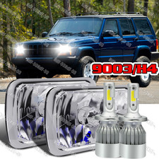 Pair 7x6 Led Reflector Headlight Highlow For Jeep Cherokee Xj 1984-2001yj Pair 7x6 Led Reflector Headlight Highlow For Jeep Cherokee Xj 1984-2001yj