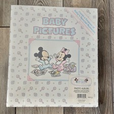 Vintage Disney Babies Photo Album Mickey Minnie Mouse Binder Unused Read