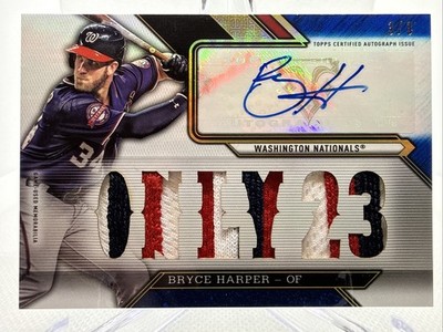 2016 Topps Triple Threads Bryce Harper #TTAR-BH2 Autograph Game Used Relic /3