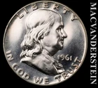1961 Silver Franklin Half Dollar - Choice Gem Proof  Lustrous  #L4537