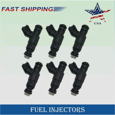 6PC FUEL INJECTOR FJ1114 FOR 2006 2007 2008 2009 SAAB 9-3 2.8L V6 TURBO 12581682