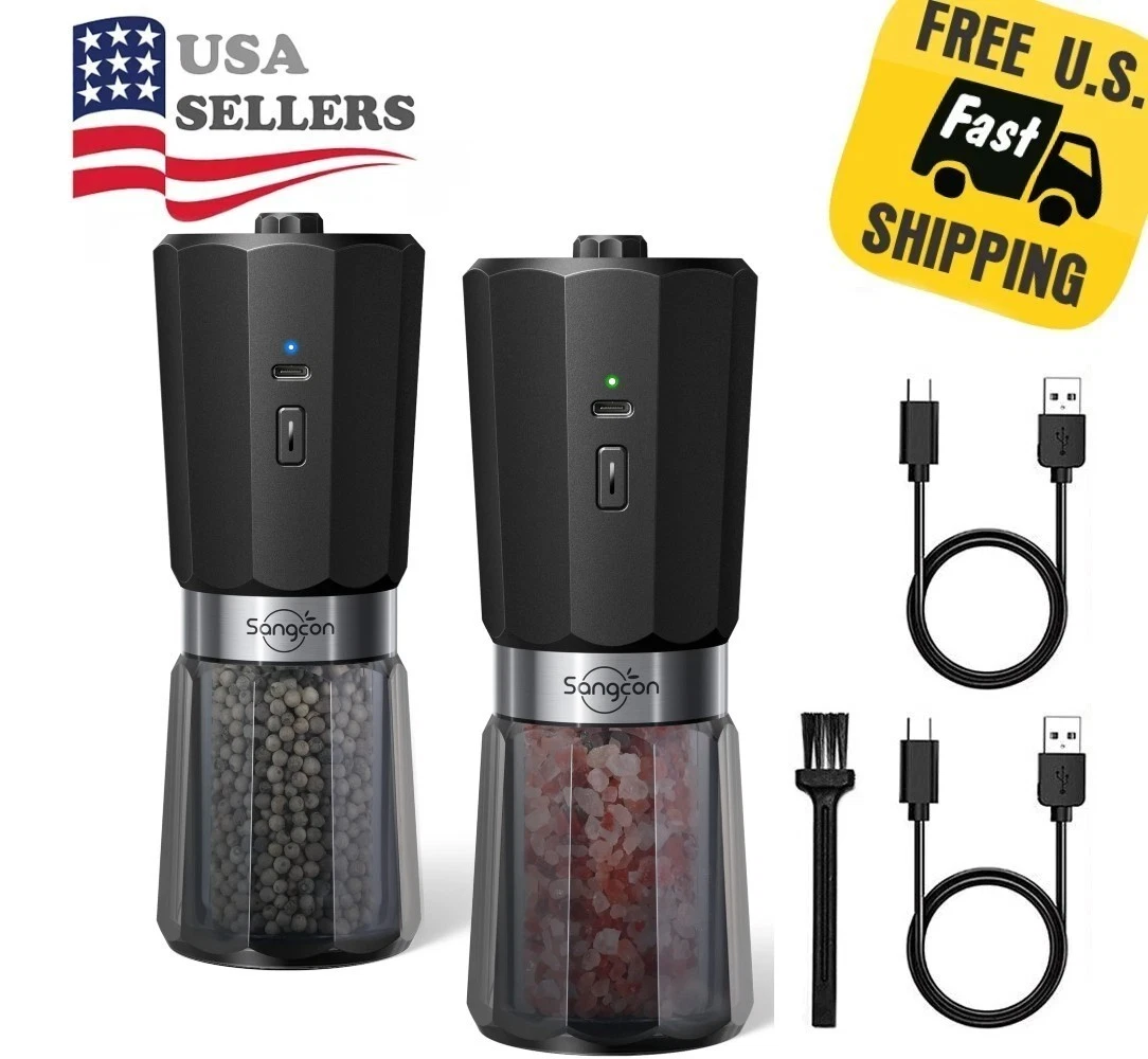 2PCS Electric Salt and Pepper Grinder Set Automatic Grinder Rechargeable Battery
Opens in a new wind