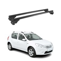 DachträGer GrundträGer FüR Dacia Sandero I 2008-2012 TÜV Aluminium Schwarz 2Tlg