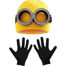 Minion Costume  Goggles Glasses/Yellow Hat/Gloves  New, sealed