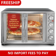 Elite Gourmet 45L Double Door Countertop Oven with Rotisserie and Convection