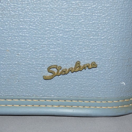 Vintage Lady Baltimore Luggage Blue Starline Hardside Train Case with Tray & Key - Picture 3 of 10