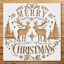 Christmas Tree Holiday Home Decor Stencil for Festive Celebrations - StencilAir