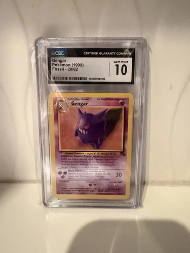Pokémon Gengar 20/62 Fossil  CGC 10