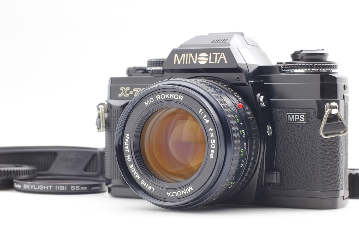 ミノルタ Minolta New x-700 + 50mm F1.4 Exc+5] Minolta New X-700 Black SLR Camera / MD 50mm f1.4