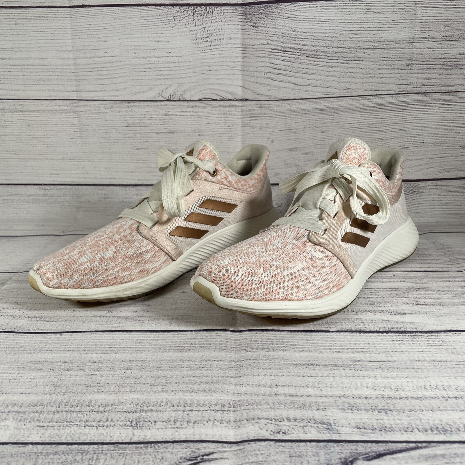 Adidas Women's Edge Lux Bounce Pink & White Running S… Gem