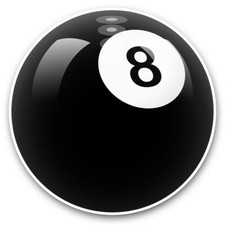 2 x Vinyl Stickers 15cm (bw) - Awesome 8 Ball Pool Snooker  #38817