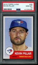 2018 Topps Living Set #48 Kevin Pillar PSA 10 Gem Mint SP Short Print Card