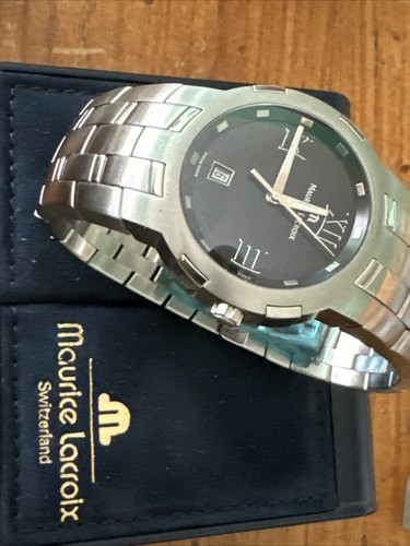 Maurice Lacroix Milestone n.o.s. full set 38mm water resistant 100mt swiss made - Imagen 4 de 9