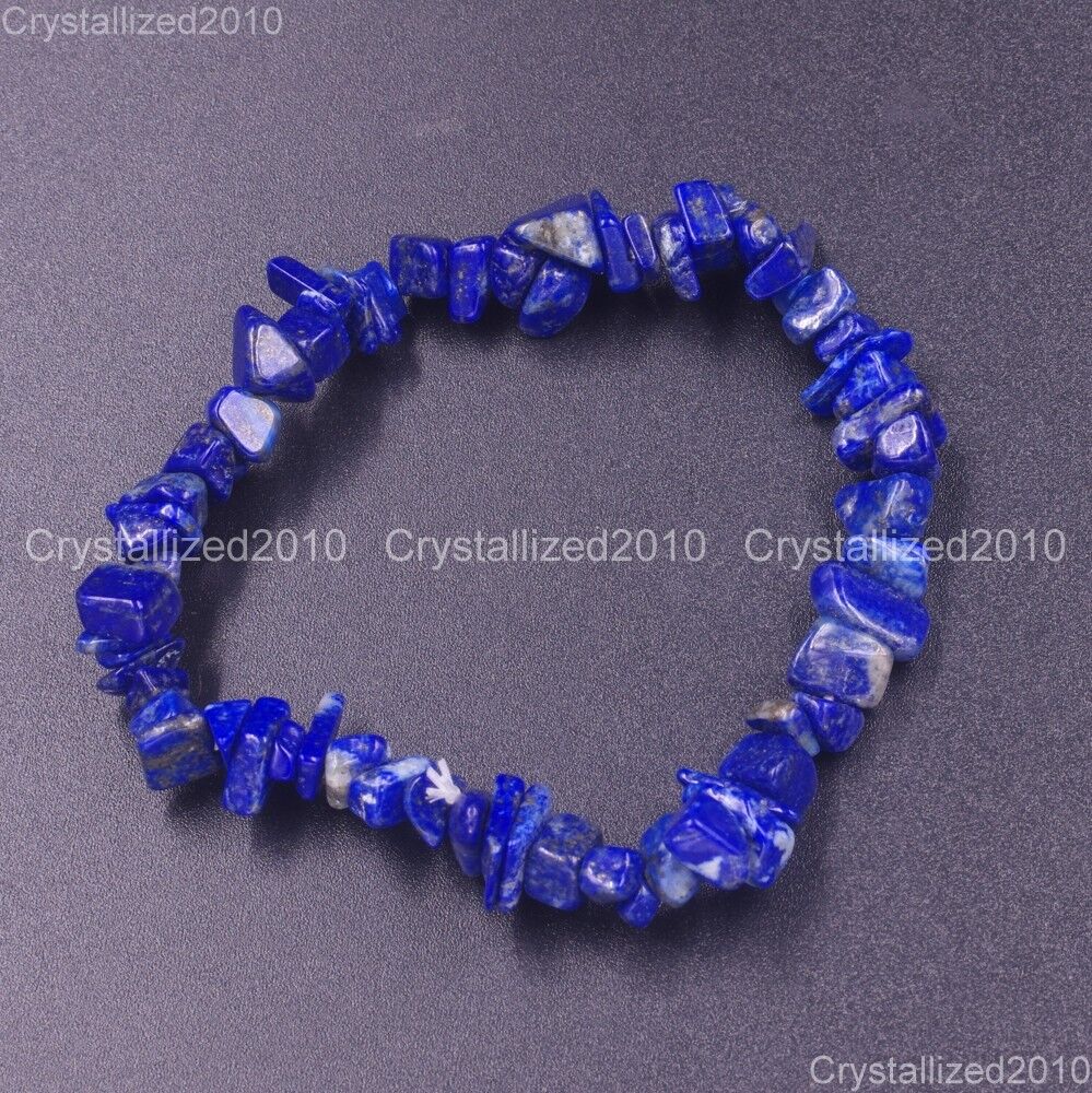 Handmade 5-8mm Mixed Natural Gemstone Chip Beads Stretchy Bracelet Healing Reiki - Picture 14 of 98