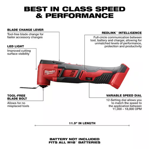 Milwaukee M18 18V 7-Tool Cordless Combo Kit 2 batteries and bag (2695-27S) New - Picture 8 of 10