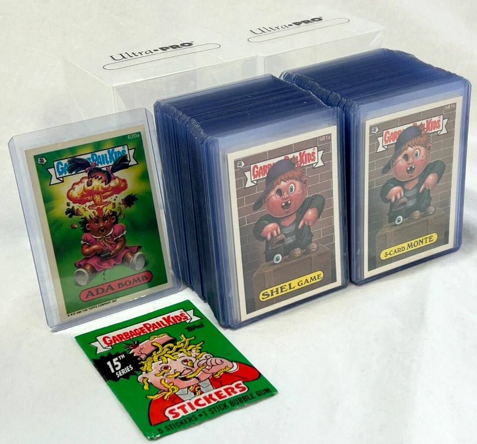 1988 Garbage Pail Kids NDC 15th Series 15 OS15 MINT 88 Card Set w/NEW TOPLOADERS - Image 3 of 4